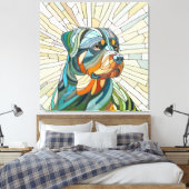 Toile Chien Rottweiler - art de la mosaïque (Insitu(Chambre))