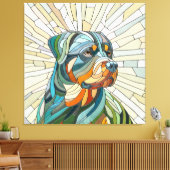 Toile Chien Rottweiler - art de la mosaïque (Insitu(Salon))