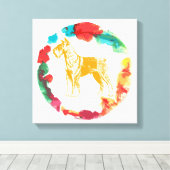 Toile Chien Schnauzer (Insitu (Plancher de Bois))