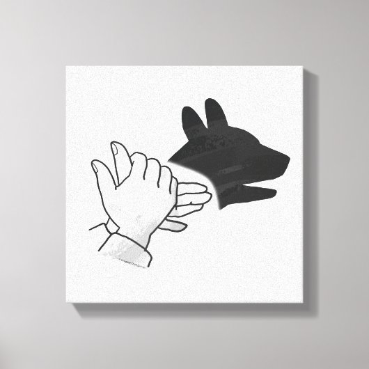 Toile Chien Silhouette main (Recto)