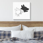 Toile Chien Silhouette main (Insitu(Chambre))