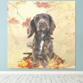 Toile Chien spaniel spaniel cocker au chocolat (Insitu (Plancher de Bois))