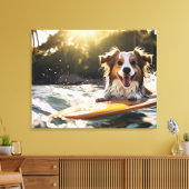 Toile Chien sur planche de surf (Insitu(Salon))