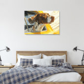 Toile Chien tacheté sur l'art de rouler en voiture Impri (Insitu(Chambre))