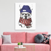 Toile Chien taureau français Hipster (Insitu(Salon))