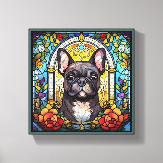 Toile Chien-taureaux noir et blanc (Recto)