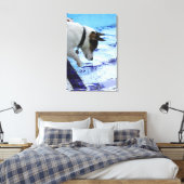 Toile Chien touchant l'eau à la piscine (Insitu(Chambre))