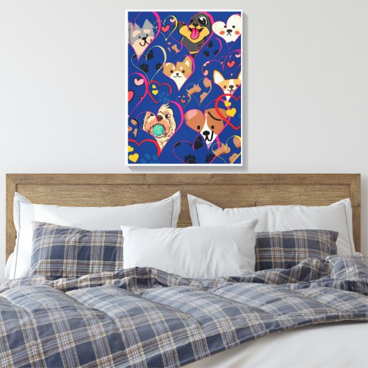 Toile Chiens adorables (Insitu(Chambre))