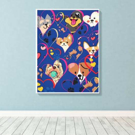 Toile Chiens adorables (Insitu (Plancher de Bois))