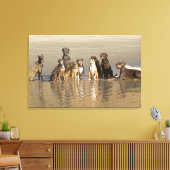 Toile Chiens assis sur la plage (Insitu(Salon))