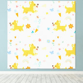 Toile chiens corgis dessin animé drôles (Insitu (Plancher de Bois))