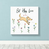 Toile Chiens dans le jardin II | Mangez l'amour (Insitu (Plancher de Bois))
