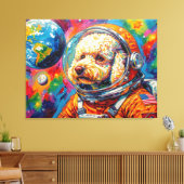 TOILE CHIENS DANS L'ESPACE-CANICHE (Insitu(Salon))