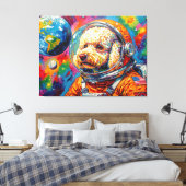 TOILE CHIENS DANS L'ESPACE-CANICHE (Insitu(Chambre))