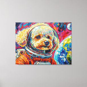 TOILE CHIENS DANS L'ESPACE-CANICHE 10