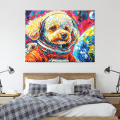 TOILE CHIENS DANS L'ESPACE-CANICHE 10 (Insitu(Chambre))
