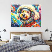 TOILE CHIENS DANS L'ESPACE-CANICHE 11 (Insitu(Chambre))