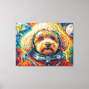 TOILE CHIENS DANS L'ESPACE-CANICHE 12