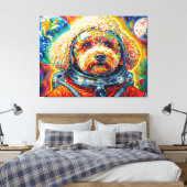 TOILE CHIENS DANS L'ESPACE-CANICHE 12 (Insitu(Chambre))
