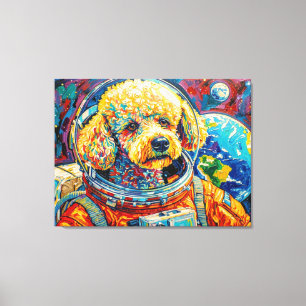 TOILE CHIENS DANS L'ESPACE-CANICHE 14