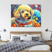 TOILE CHIENS DANS L'ESPACE-CANICHE 14 (Insitu(Chambre))