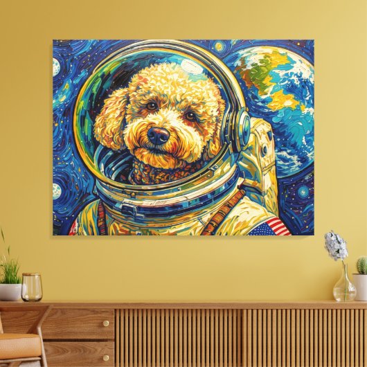 TOILE CHIENS DANS L'ESPACE-CANICHE 18 (Insitu(Salon))