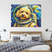 TOILE CHIENS DANS L'ESPACE-CANICHE 18 (Insitu(Chambre))