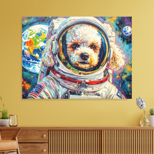 TOILE CHIENS DANS L'ESPACE-CANICHE 19 (Insitu(Salon))