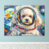 TOILE CHIENS DANS L'ESPACE-CANICHE 19 (Insitu (Plancher de Bois))