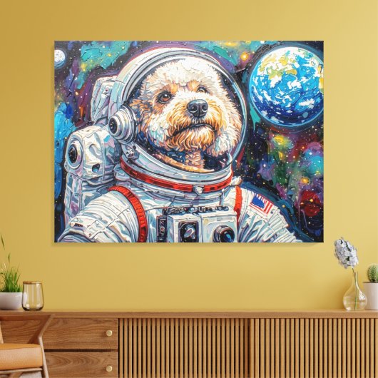 TOILE CHIENS DANS L'ESPACE-CANICHE 21 (Insitu(Salon))