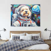 TOILE CHIENS DANS L'ESPACE-CANICHE 21 (Insitu(Chambre))
