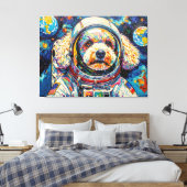 TOILE CHIENS DANS L'ESPACE-CANICHE 23 (Insitu(Chambre))