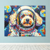 TOILE CHIENS DANS L'ESPACE-CANICHE 23 (Insitu (Plancher de Bois))