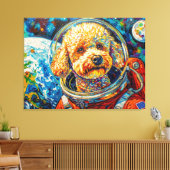 TOILE CHIENS DANS L'ESPACE-CANICHE 3 (Insitu(Salon))