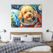 TOILE CHIENS DANS L'ESPACE-CANICHE 3 (Insitu(Chambre))