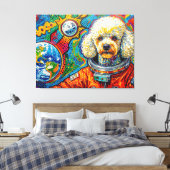 TOILE CHIENS DANS L'ESPACE-CANICHE 5 (Insitu(Chambre))