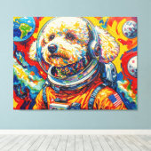 TOILE CHIENS DANS L'ESPACE-CANICHE 7 (Insitu (Plancher de Bois))