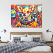 TOILE CHIENS DANS L'ESPACE-CHIHUAHUA 10 (Insitu(Chambre))