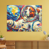 TOILE CHIENS DANS L'ESPACE - SAINT-BERNARD 5 (Insitu(Salon))