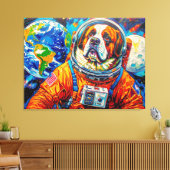 TOILE CHIENS DANS L'ESPACE - SAINT-BERNARD 7 (Insitu(Salon))