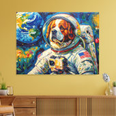 TOILE CHIENS DANS L'ESPACE - ST BERNARD 3 (Insitu(Salon))