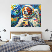 TOILE CHIENS DANS L'ESPACE - ST BERNARD 3 (Insitu(Chambre))