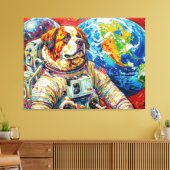 TOILE CHIENS DANS L'ESPACE - ST BERNARD 4 (Insitu(Salon))