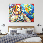 TOILE CHIENS DANS L'ESPACE - ST BERNARD 4 (Insitu(Chambre))