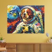 TOILE CHIENS DANS L'ESPACE - ST BERNARD 6 (Insitu(Salon))