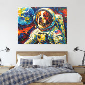 TOILE CHIENS DANS L'ESPACE - ST BERNARD 6 (Insitu(Chambre))