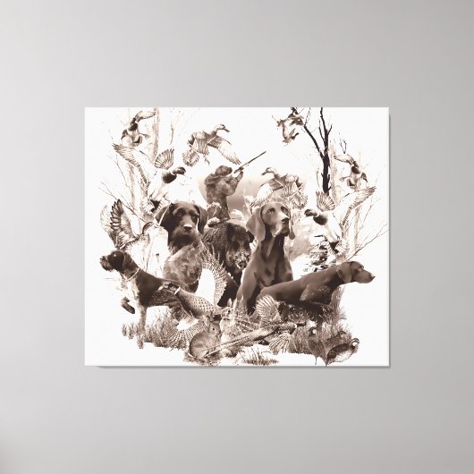 Toile Chiens de chasse, Chiens d'armes, Chasse saison T- (Recto)
