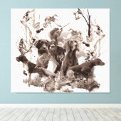 Toile Chiens de chasse, Chiens d'armes, Chasse saison T- (Insitu (Plancher de Bois))