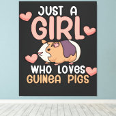 Toile Chiens de Guinée | Fille qui aime les cochons de G (Insitu (Plancher de Bois))