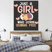 Toile Chiens de Guinée | Fille qui aime les cochons de G (Insitu(Chambre))